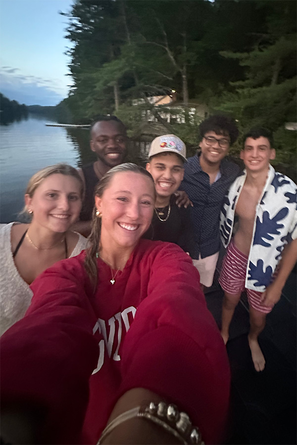 Tamhidul Islam and his Bridge capstone team at the Connecticut River.